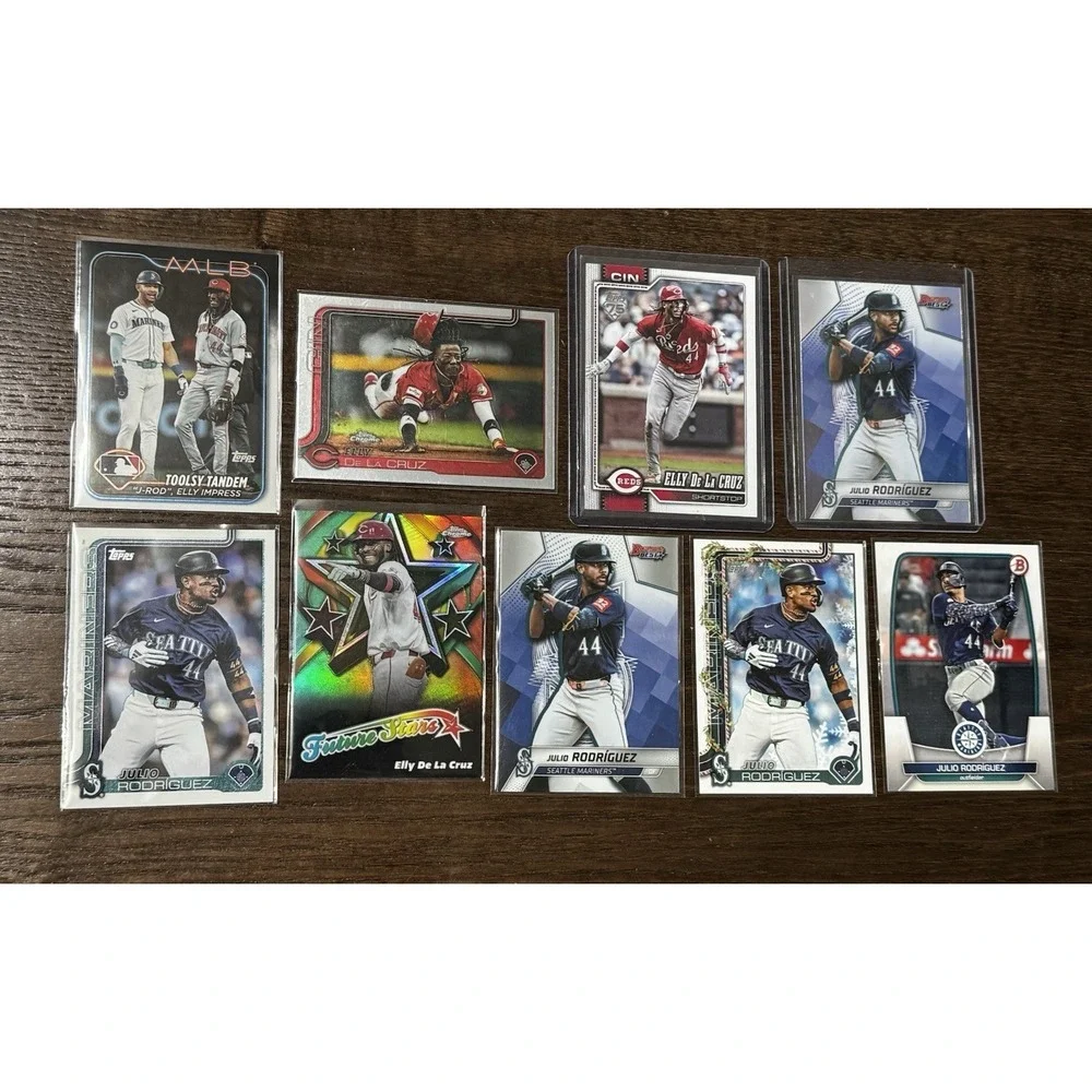 Elly‎ De La Cruz / Julio Rodriguez Lot  Inserts, Chrome, Bowmans Best – 9 Cards